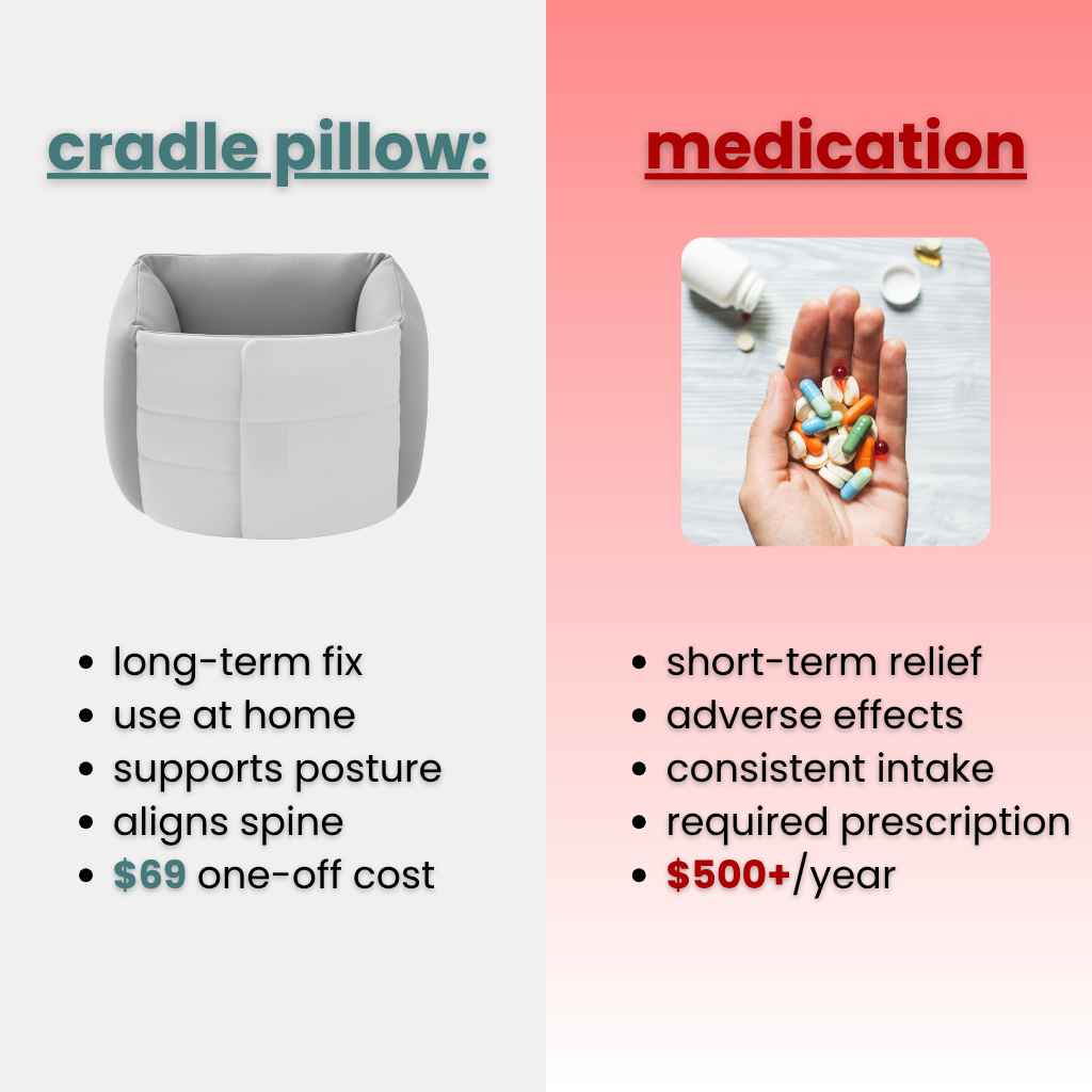 cradle - back support pillow